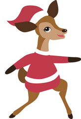 , Merry Christmas Cute Reindeer