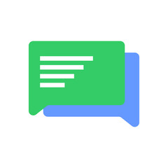 Chat Message Bubbles Icon Vector. Talk bubble. Communication icons. SMS. Chatting icons in different styles. dialog. Web icon set. Online communication. Conversation, Notification