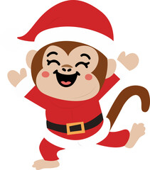 , Merry Christmas Happy Monkey