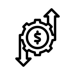 cash flow line icon