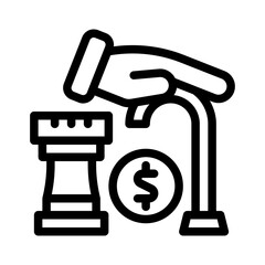 retirement line icon