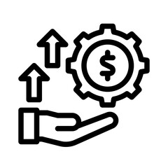 wealth management line icon