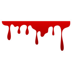 Red Blood Drop Dripping Icon, Vector Isolated on white background