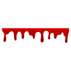 Red Blood Drop Dripping Icon, Vector Isolated on white background