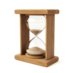 Wooden hourglass, timepiece