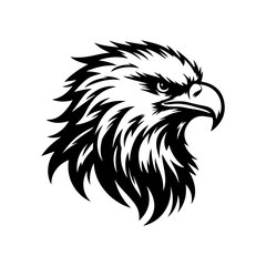 eagle head  silhouette, hawk head silhouette 