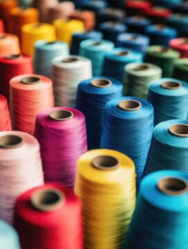 Stacked thread spools