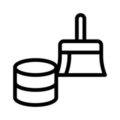 data cleaning line icon