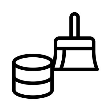 data cleaning line icon
