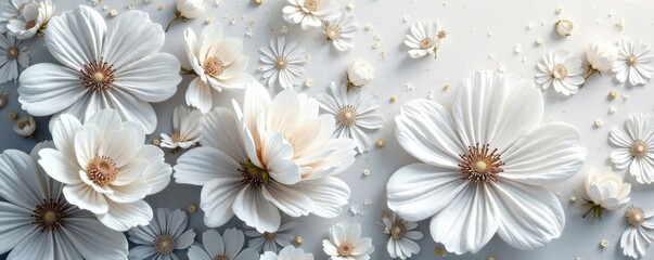 Intricate floral pattern with soft white and gray hues , floral pattern, surface