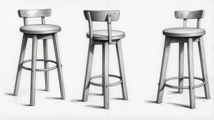 Fototapeta premium black and white chair