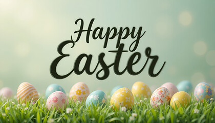 Happy easter 2025 wish with minimalistic background, happy easter image