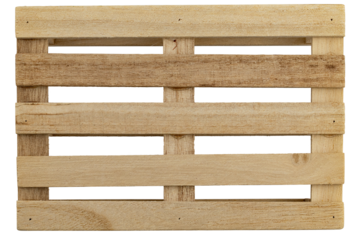 Pine wood pallet with natural finish, detailed close-up view highlighting its texture and sturdiness