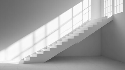 Obraz premium light and shadow with white color background 