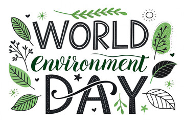 Obraz premium World Environment Day Poster Featuring Nature and Sustainability Theme