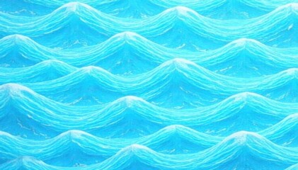 Obraz premium Marine seamless pattern with stylized waves on a light blue background, marine, seamless, calming