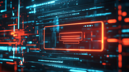 Obraz premium 3D illustration of computer monitor with login and password screen. Registration on website, creation of new user account in social media, software user authentication form. Data. 3D Illustration