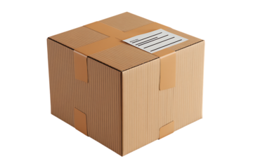 A Securely Packaged Cardboard Shipping Box Ready for Delivery