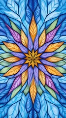 A Dazzling Kaleidoscope of Neon Lights Intertwined with Vibrant Floral Patterns in Blue, Purple, Orange, and Green Shades