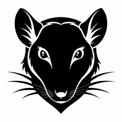 Vector illustration of a rat's head
