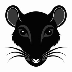 Vector illustration of a rat's head