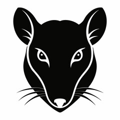 Vector illustration of a rat's head