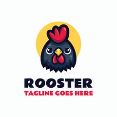 Rooster Simple Mascot Logo