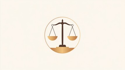 Legal Scales Logo, Justice Symbol, Equality Design, Business Background, Print Use