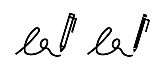 Autograph icon vector graphics