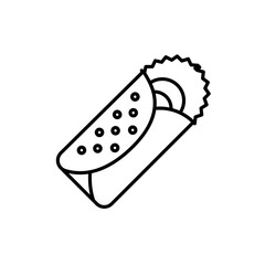 Burrito icon vector graphics