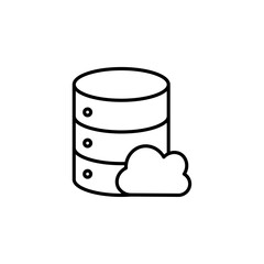 Cloud database icon vector graphics
