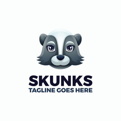 Skunks Gradient Colorful Logo