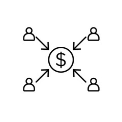 Contribution icon vector graphics