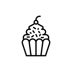 Cupcake icon vector graphics
