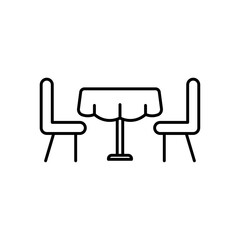 Dinner table icon vector graphics