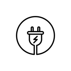 Electric plug icon vector graphics