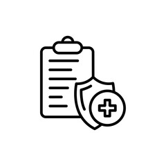 Health insurance icon vector graphics