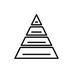 Hierarchy pyramid icon vector graphics