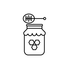 Honey jar icon vector graphics