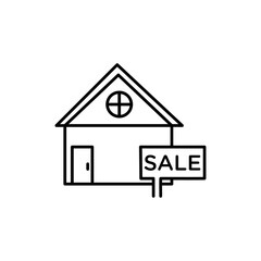 House for sale icon vector graphics