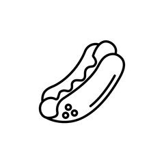 Hot dog icon vector graphics