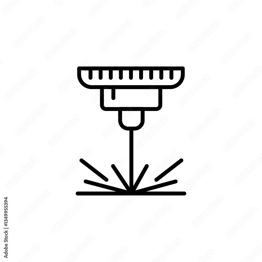 Canvas Prints laser machine icon vector graphics