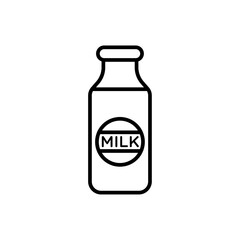 Milk bottle icon vector graphics