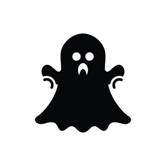 Ghost Silhouette Design Halloween Icon