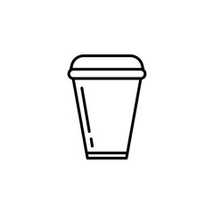 Plastic glass icon vector graphics