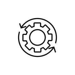 Recovery gear icon vector graphics