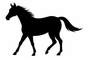 horse black silhouette vector
