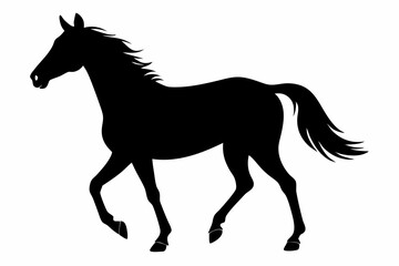 horse black silhouette vector