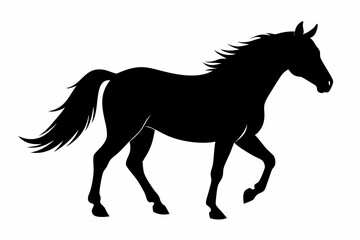 horse black silhouette vector