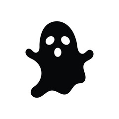 Ghost Silhouette Design Halloween Icon